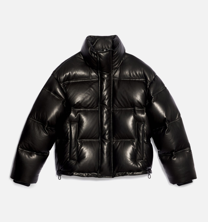 AMI Paris Leather Down Jacket outlook