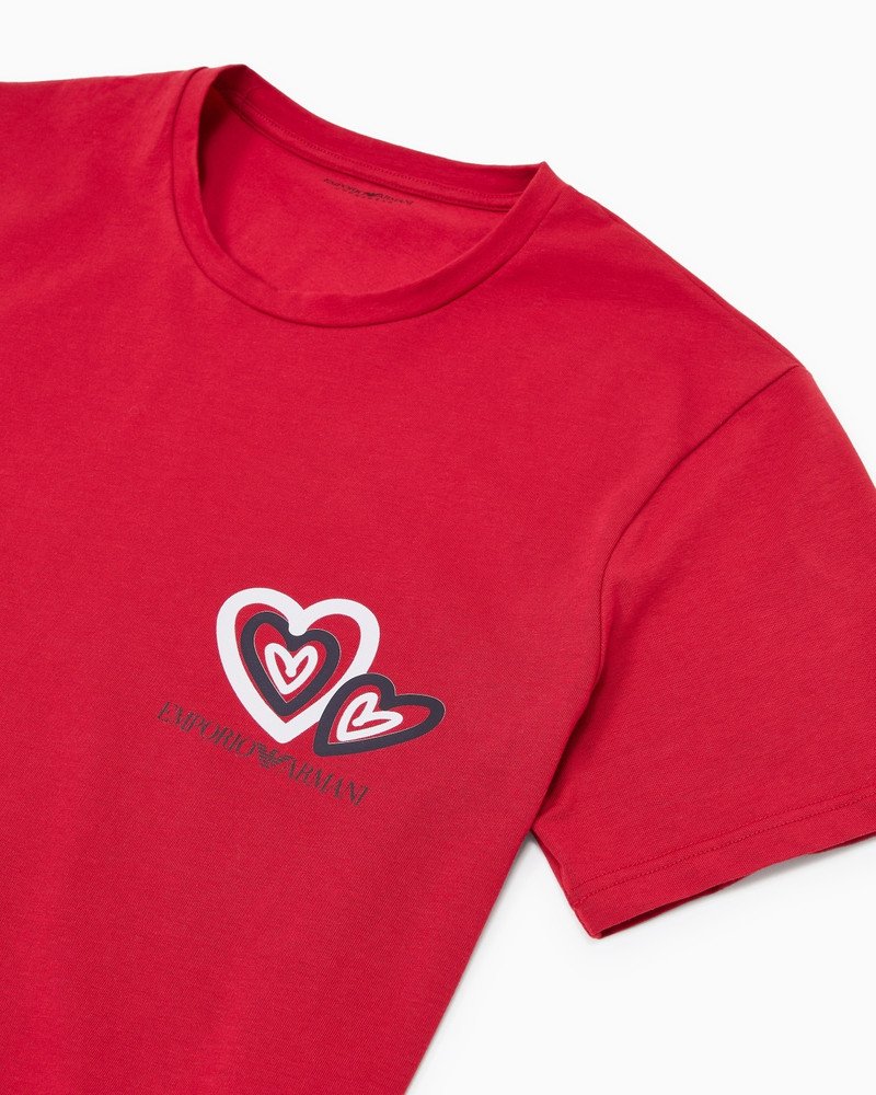 EMPORIO ARMANI VALENTINE’S DAY CAPSULE COLLECTION REGULAR-FIT LOUNGEWEAR T-SHIRT outlook