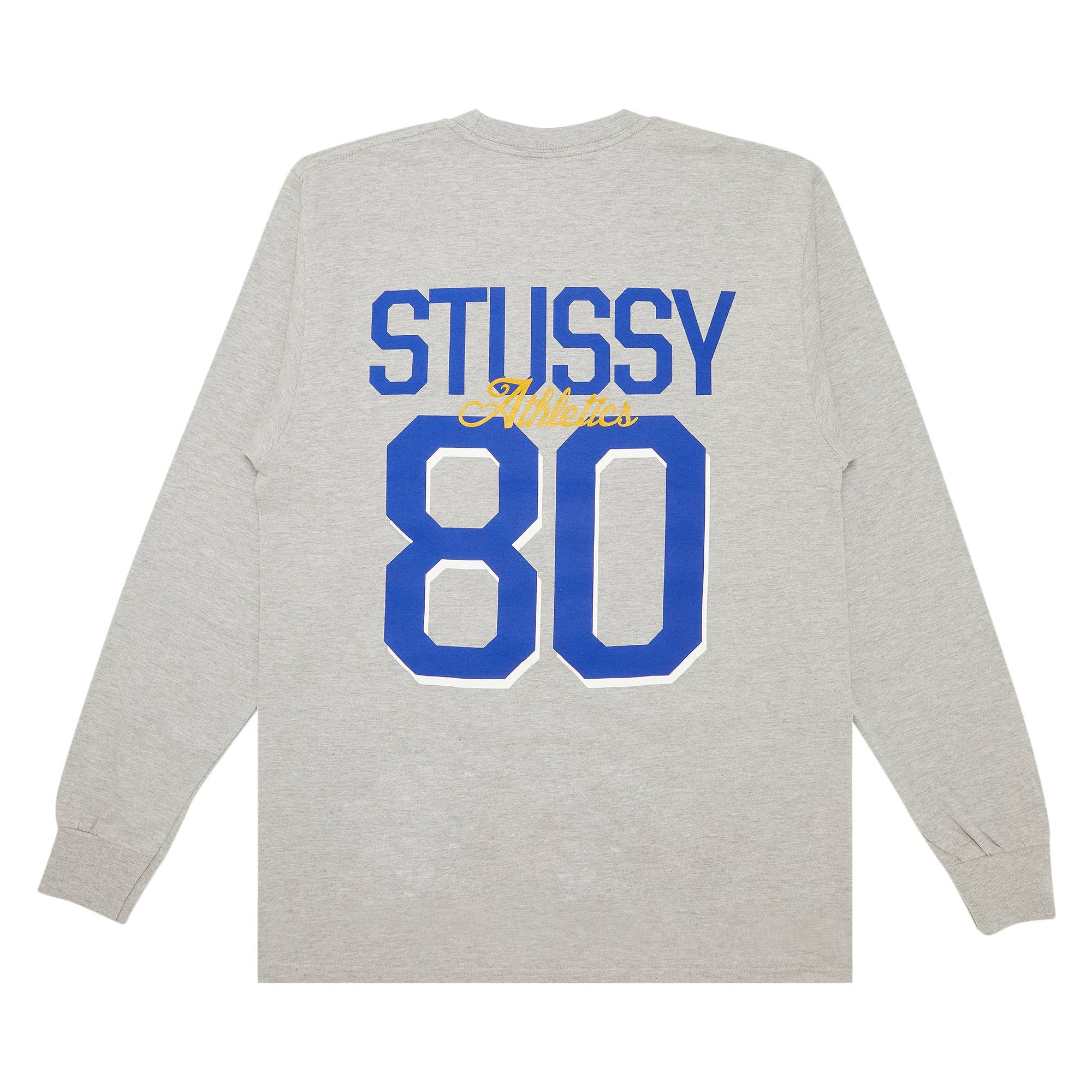 Stussy 80 Athletics LSL Tee 'Grey Heather' - 2