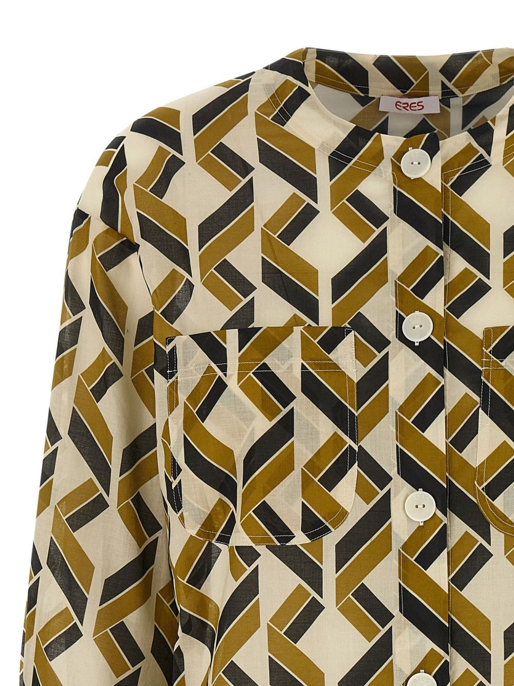 geometric-print cotton mini dress - 3
