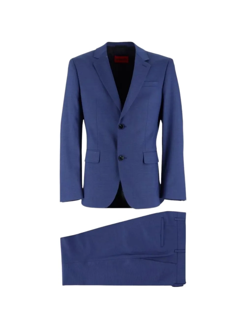 single-breasted slub-texture suit - 1