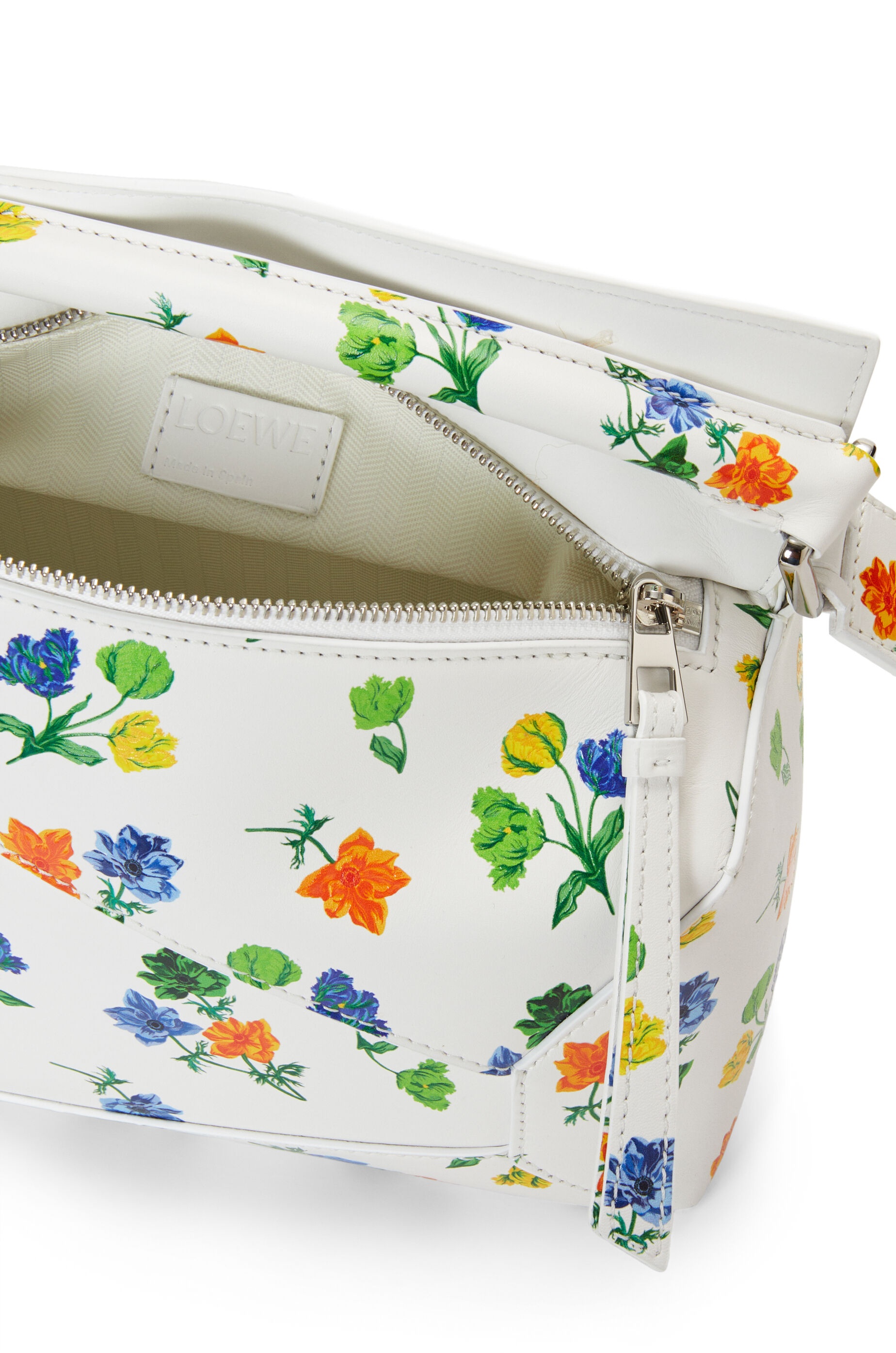 Loewe Small Flower Puzzle Edge bag in satin calfskin | REVERSIBLE