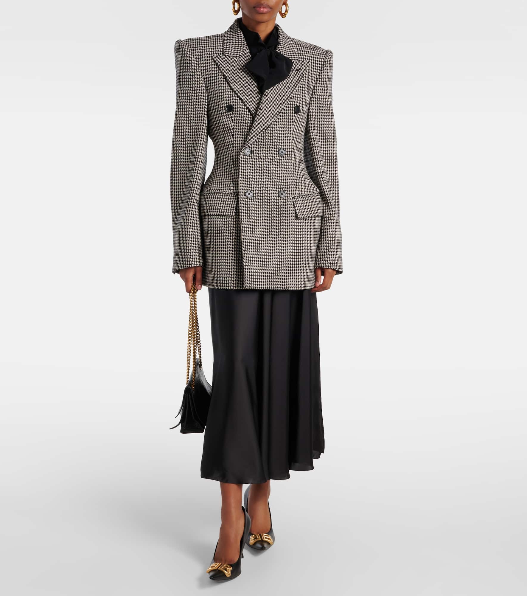 Houndstooth wool blazer - 2