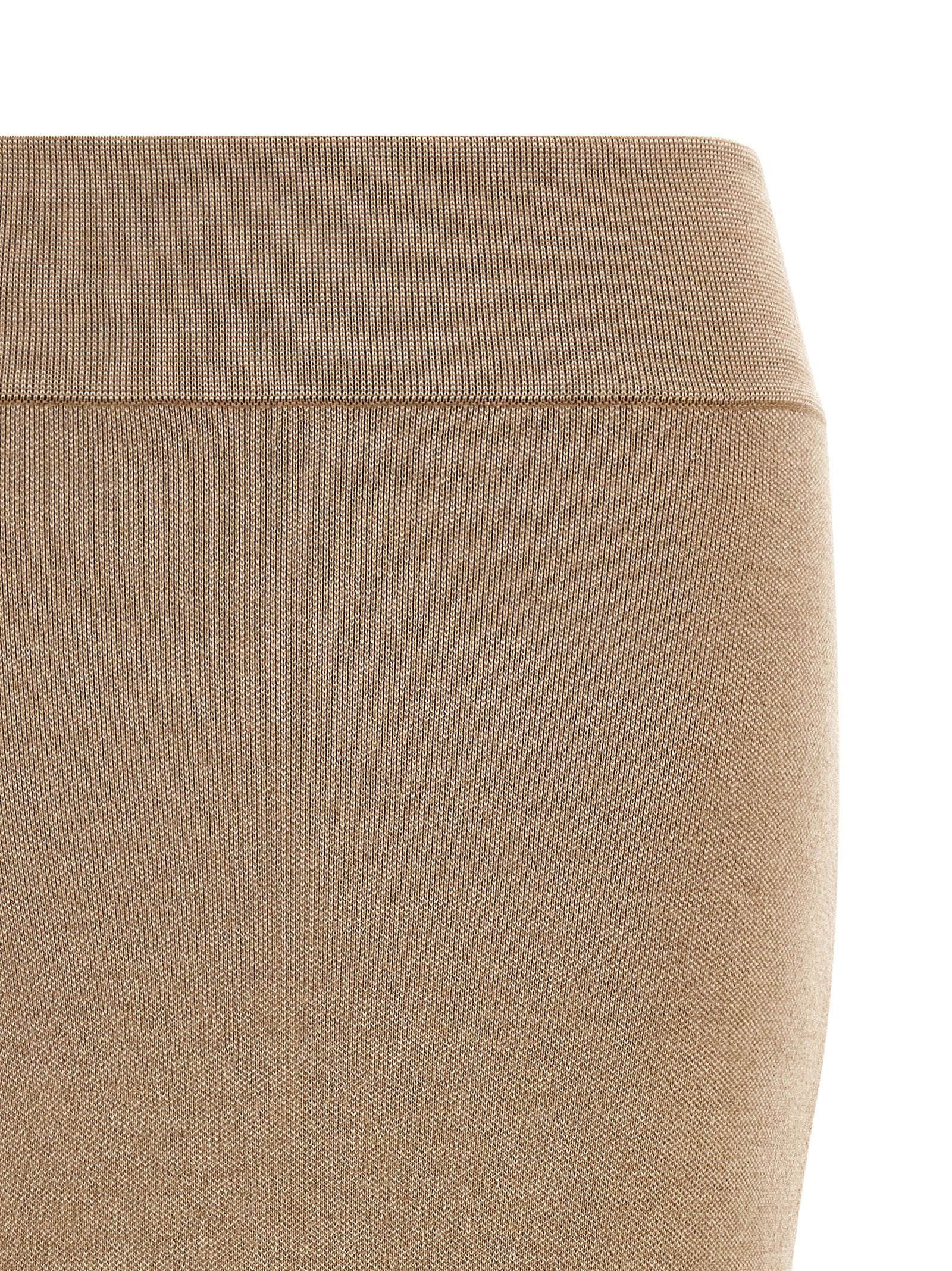 La Jupe Maille Doppio Skirts Beige - 3