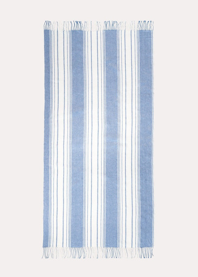 Totême Striped linen-blend sarong cornflower outlook