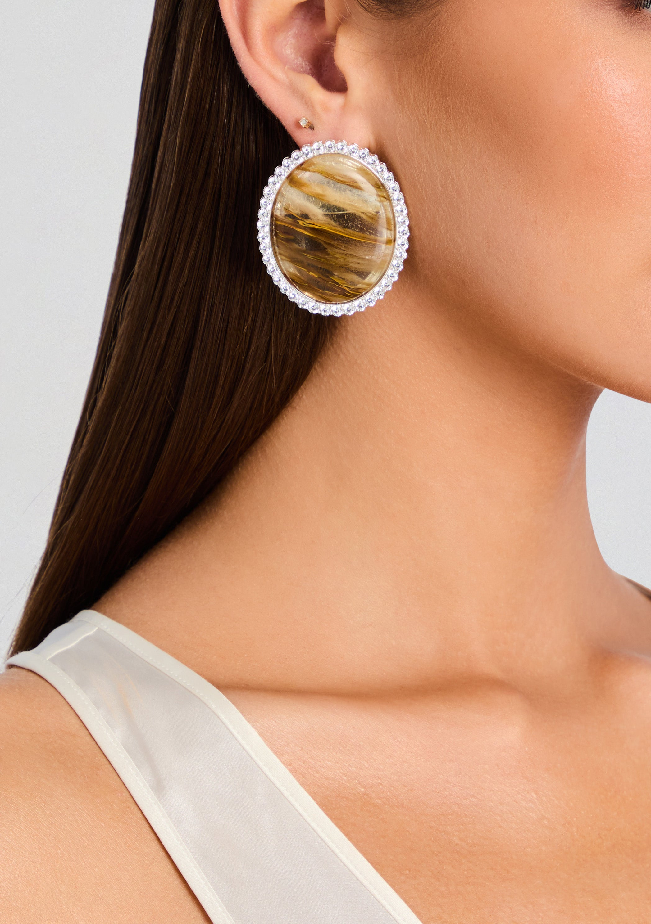 FILLIPA EMBELLISHED EARRINGS - 4