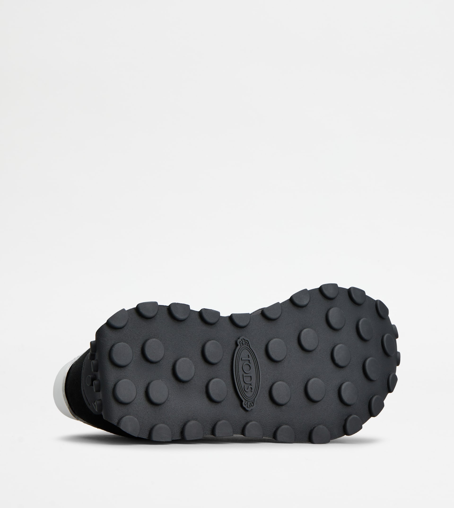 SNEAKERS IN LEATHER AND FABRIC - WHITE, BLACK - 4