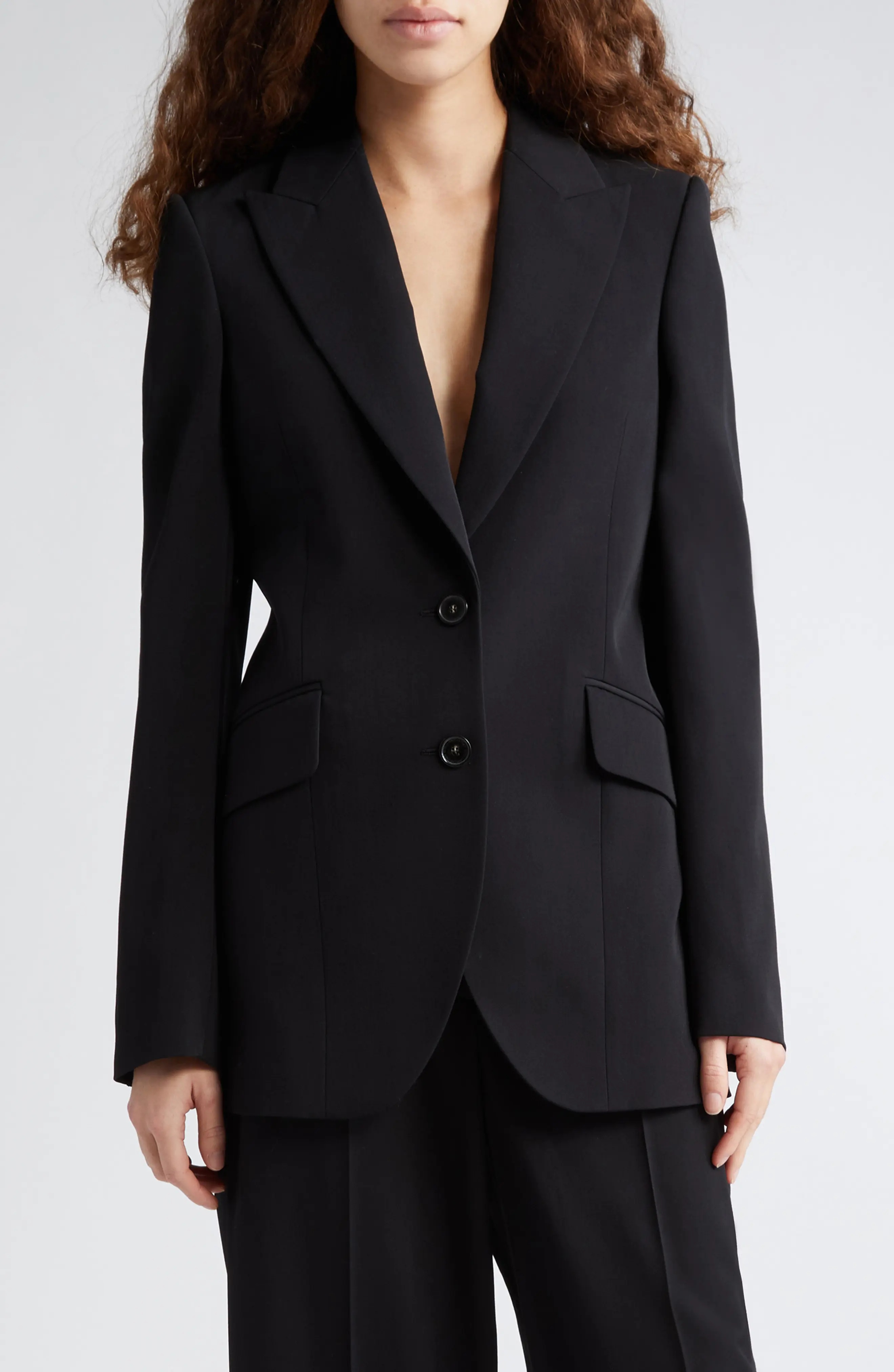 Iconic Wool Stretch Gabardine Blazer - 1