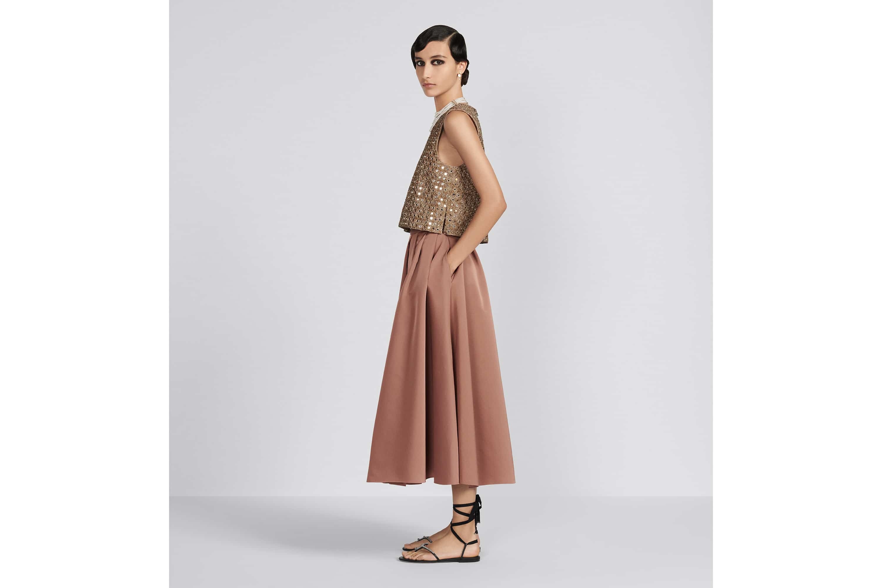 Mid-Length Pleated Skirt - 5