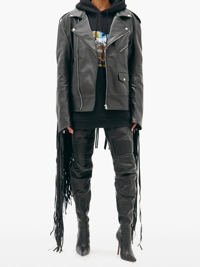 VETEMENTS Over-the-knee leather boots outlook