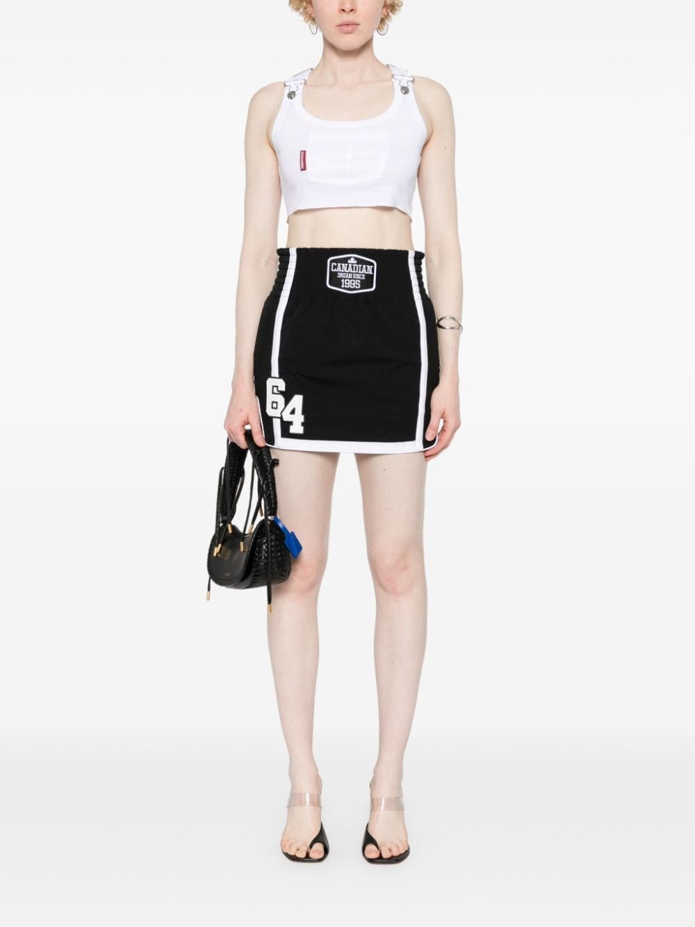 logo-patch mini skirt - 2