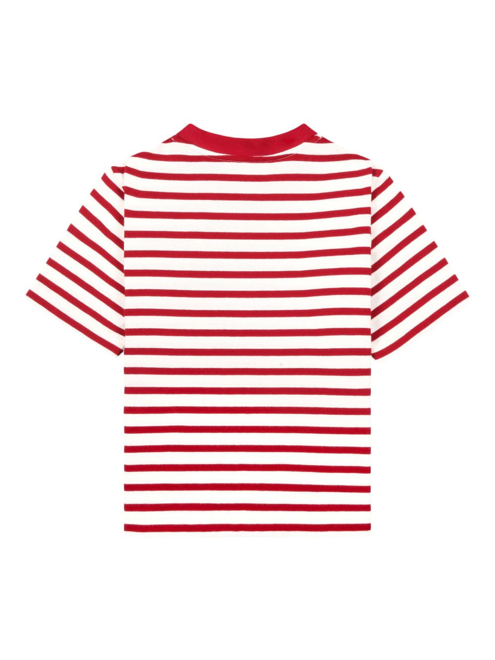 logo-embroidered striped T-shirt - 2