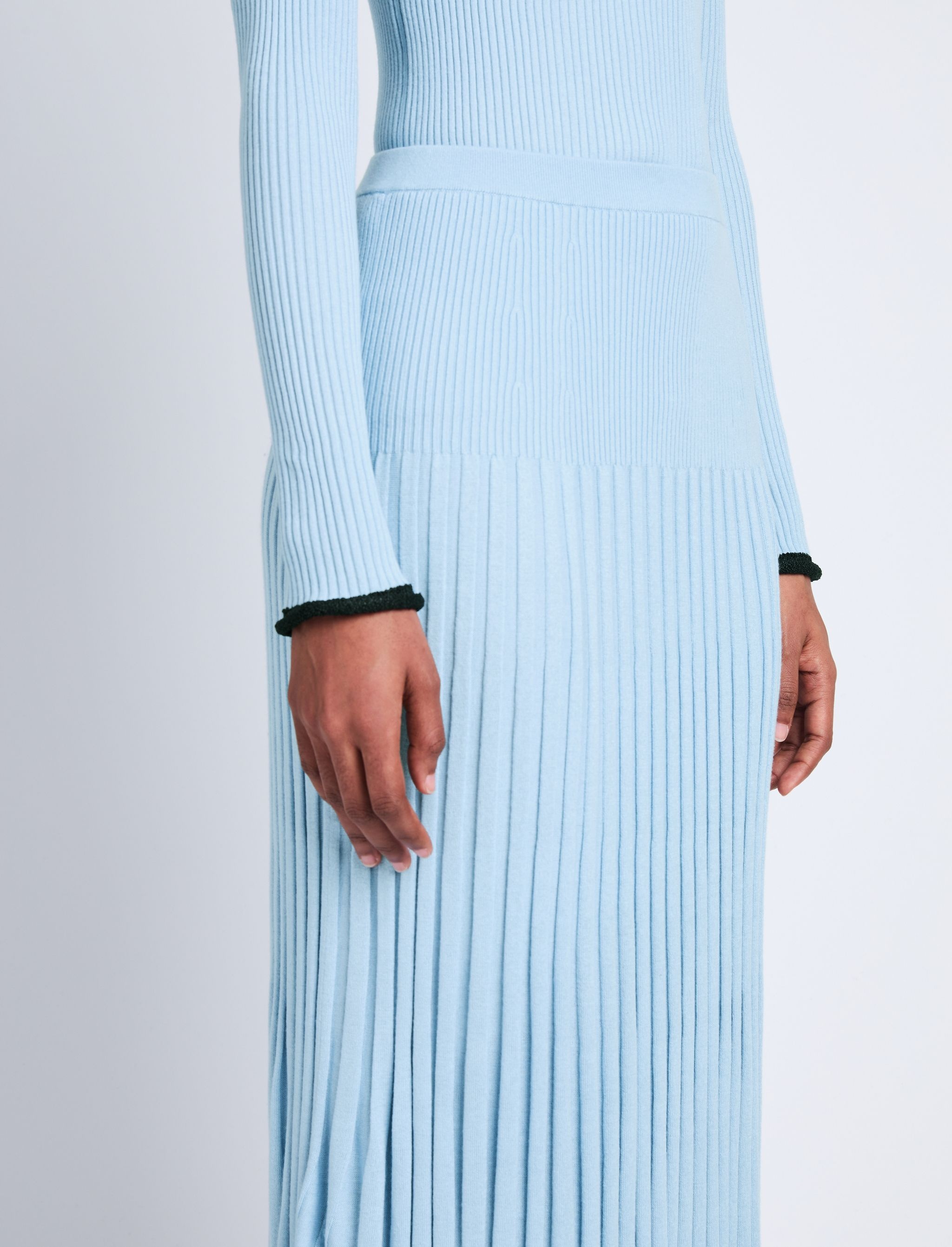 Silk Cashmere Rib Knit Skirt - 5