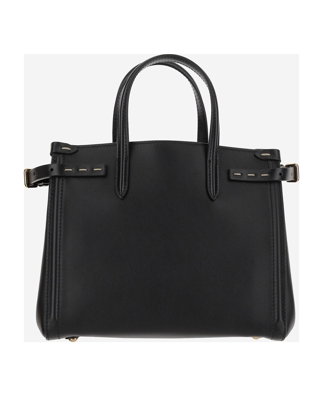 Leather Logo Hand Bag Small - 3