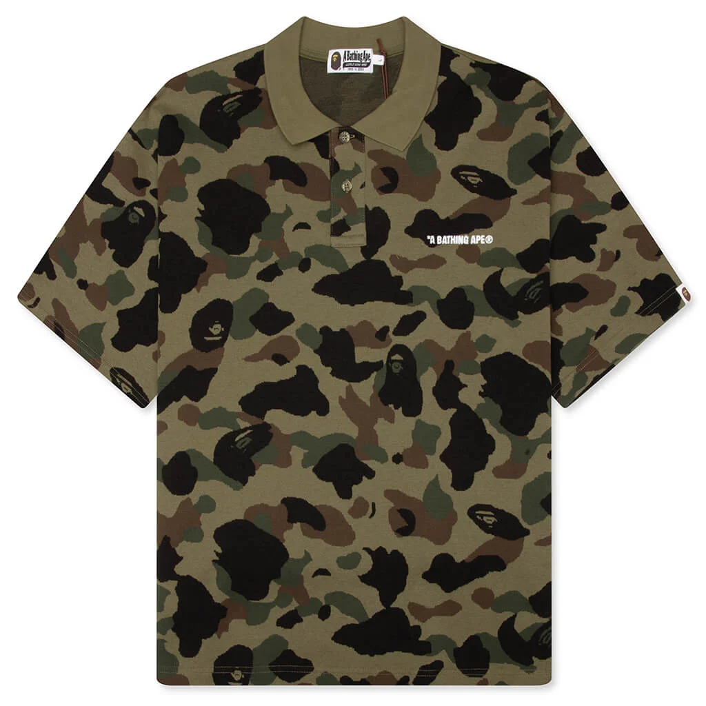 1ST CAMO RELAXED FIT POLO SHIRT - GREEN - 1