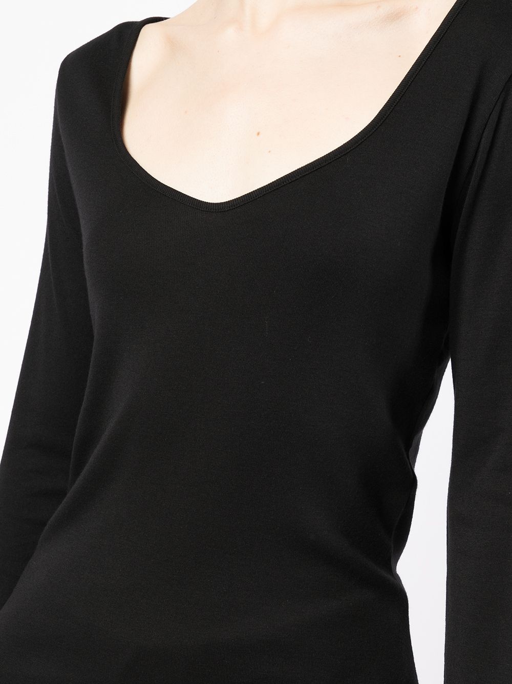 scoop-neck long-sleeve - 5