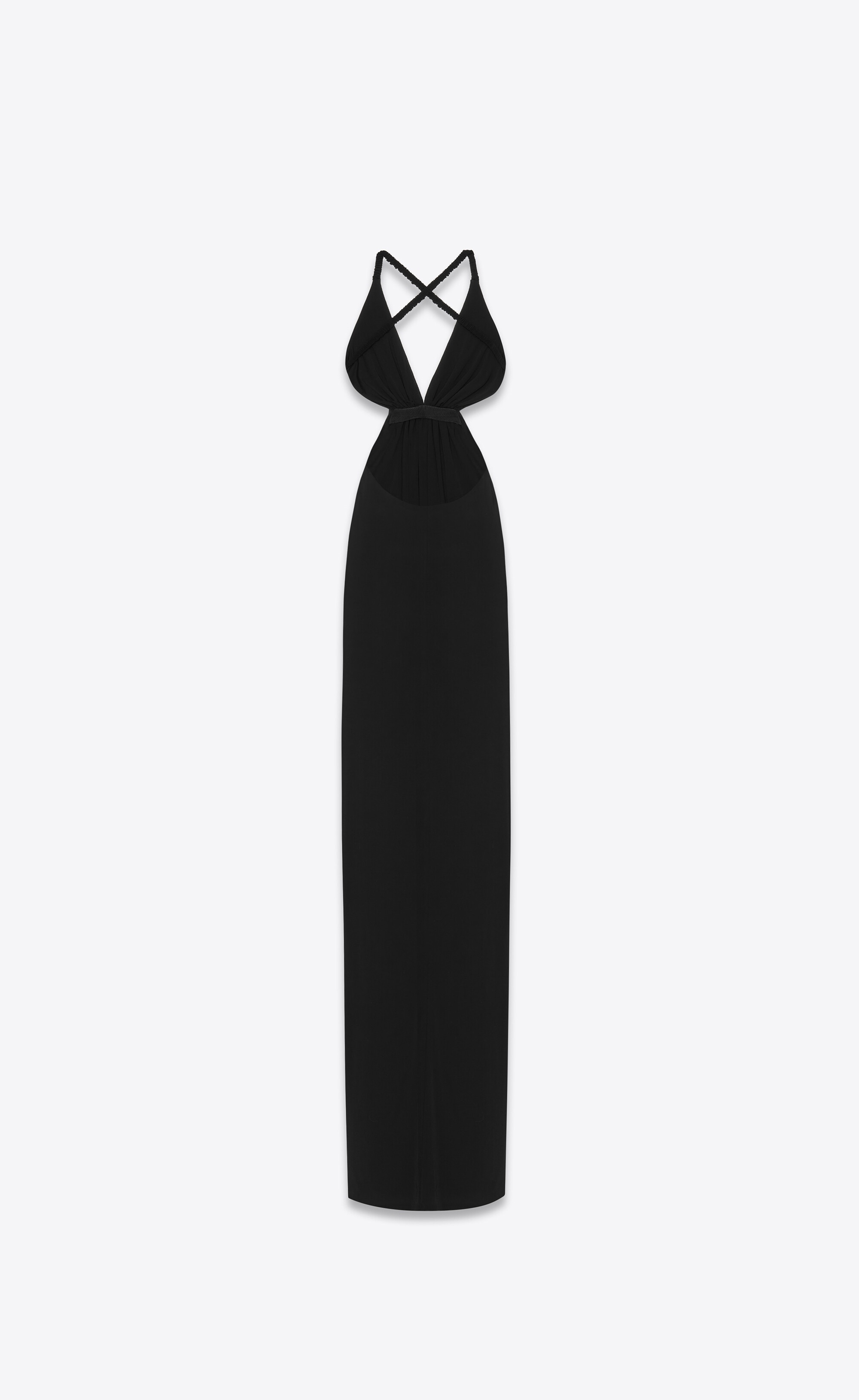 cut-out crepe maxi dress - 3