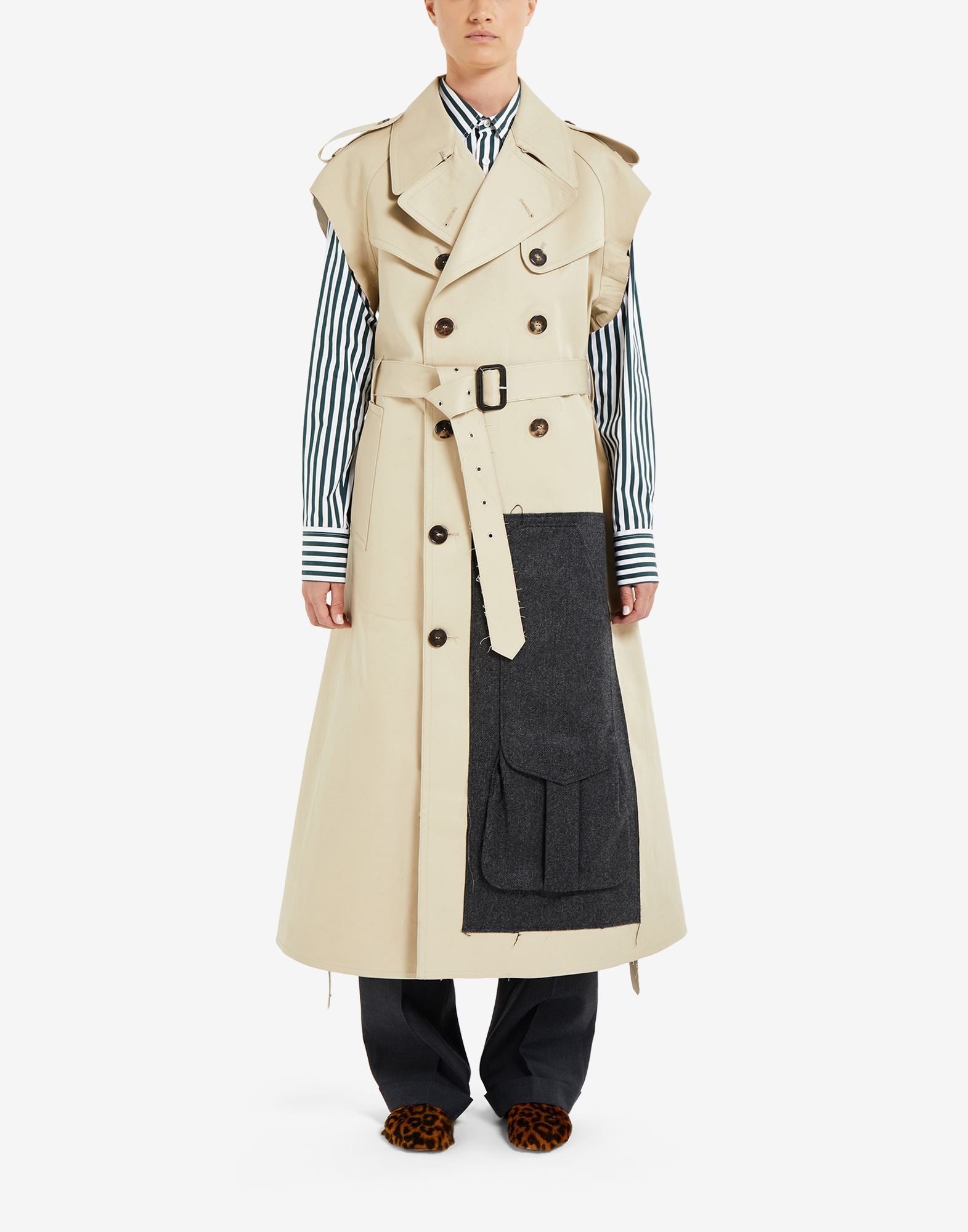 'Memory of' sleeveless trench coat - 2