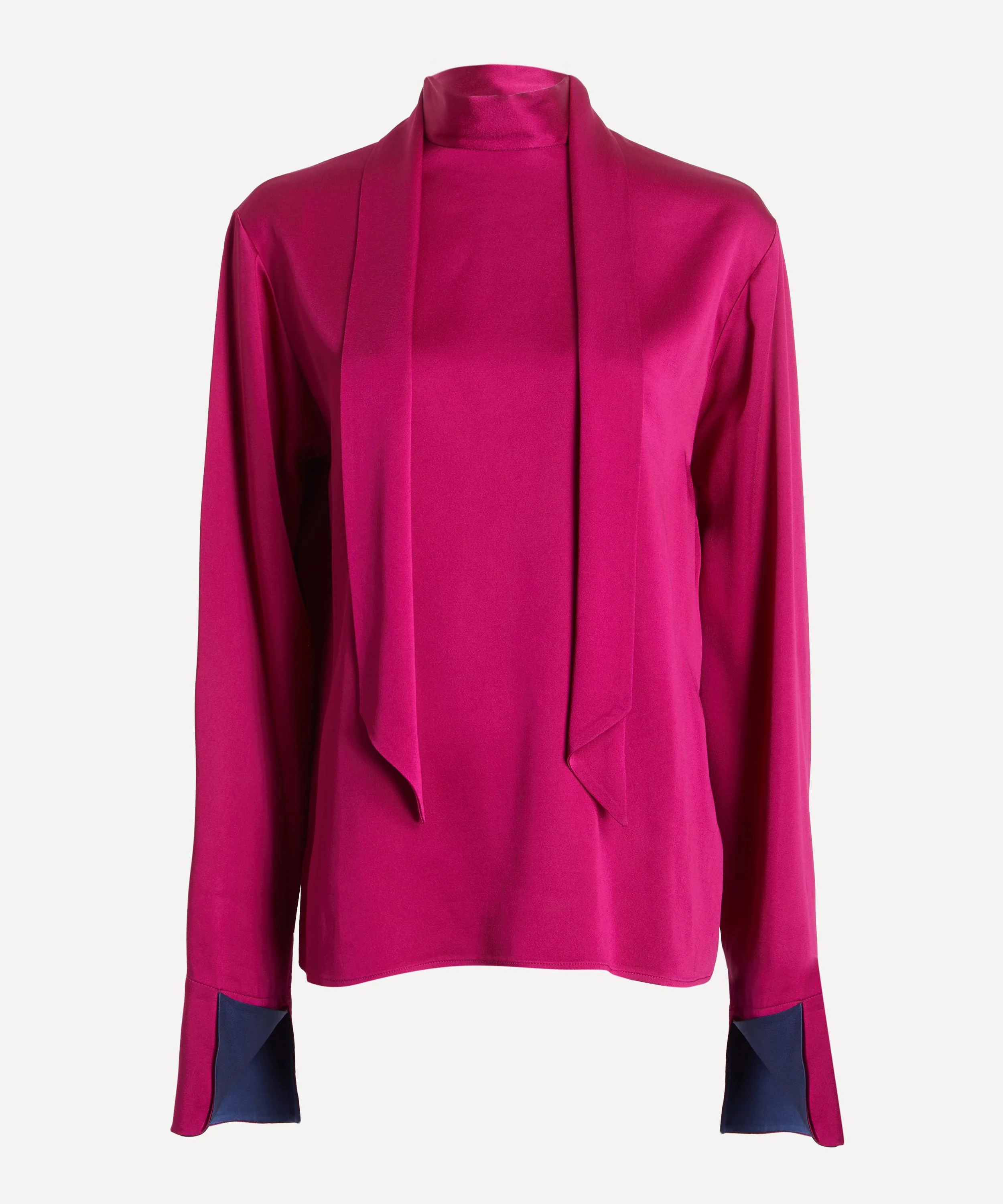 Tie-Back Satin Top in Dark Raspberry - 1