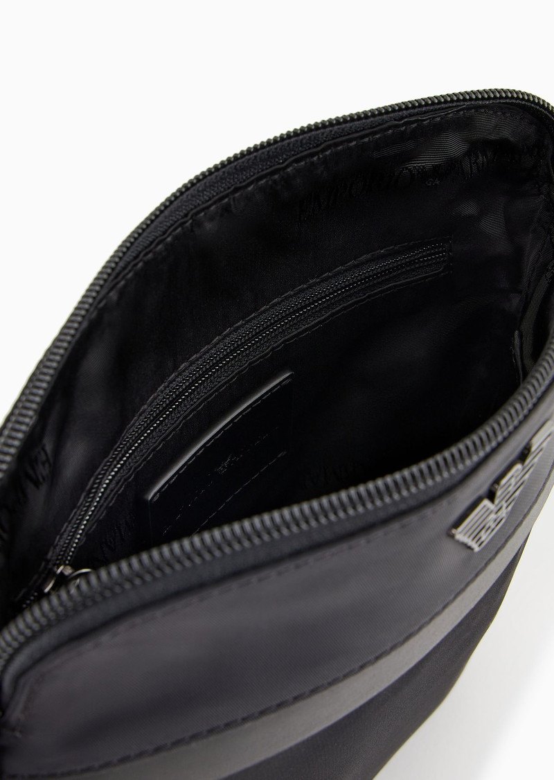 Flat Armani Sustainability Values crossbody bag in recycled nylon 4