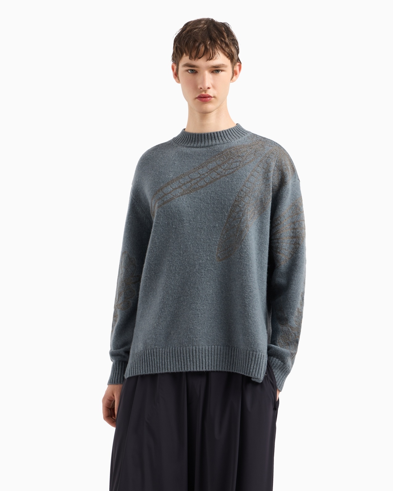 ALPACA-BLEND JUMPER WITH FLOWER AND DRAGONFLY EMBROIDERY - 2