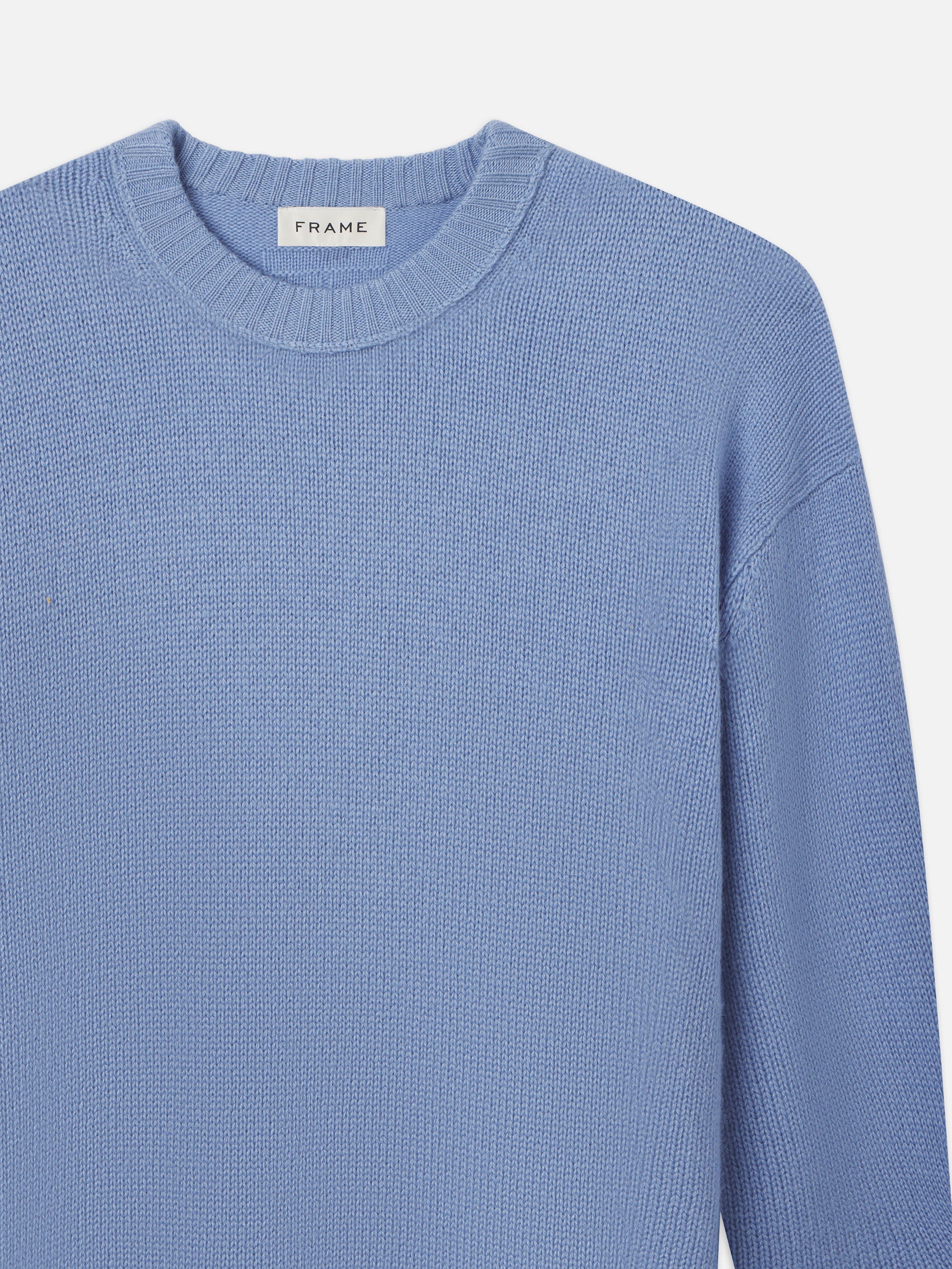Cashmere Crewneck Sweater in Soft Blue - 3