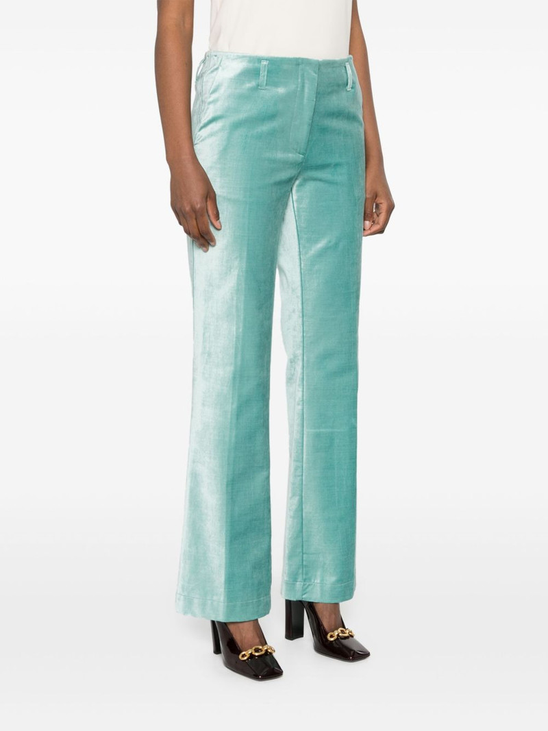 straight-leg velour trousers 3