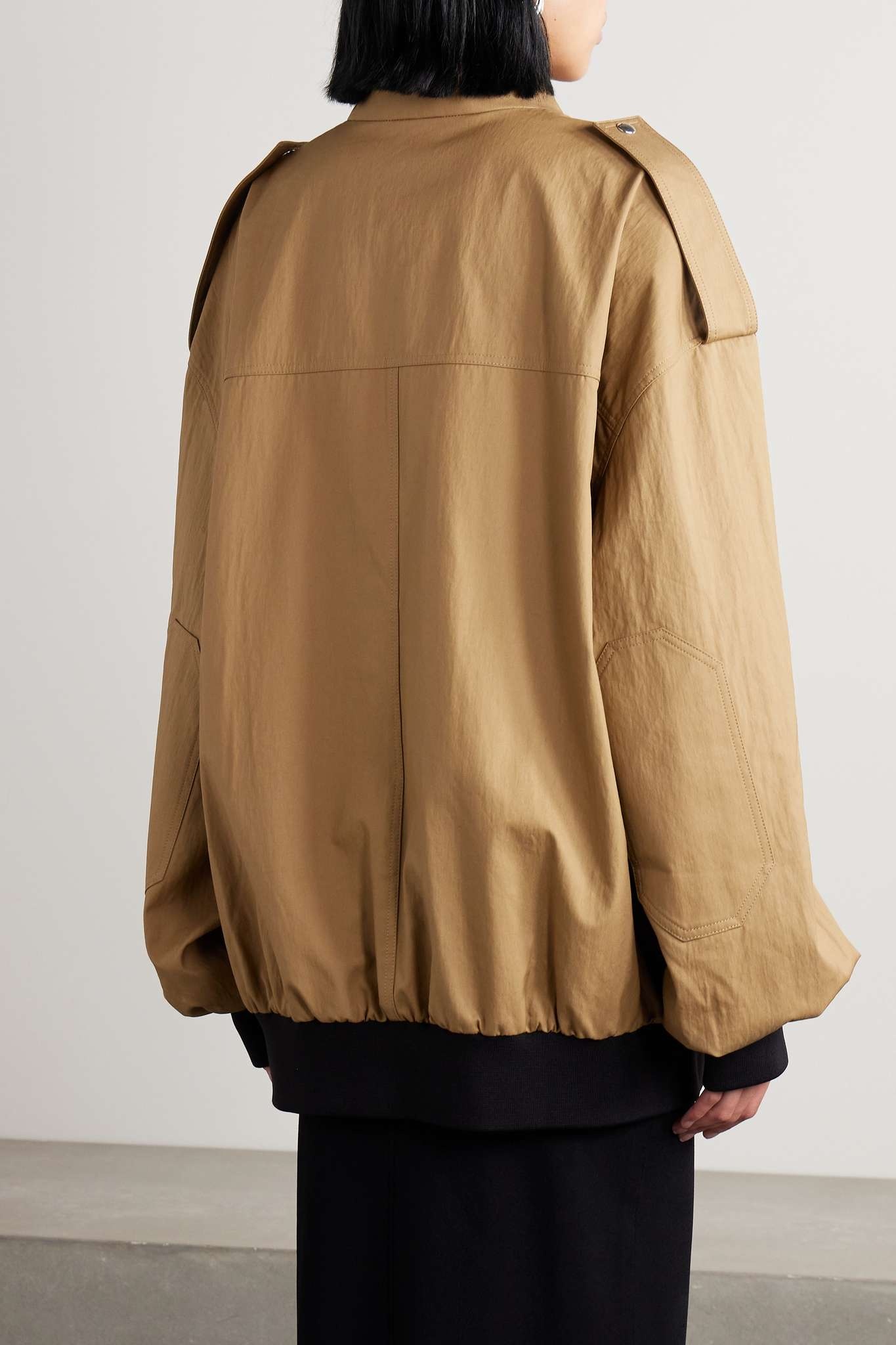 Farris oversized paneled cotton-blend bomber jacket - 4