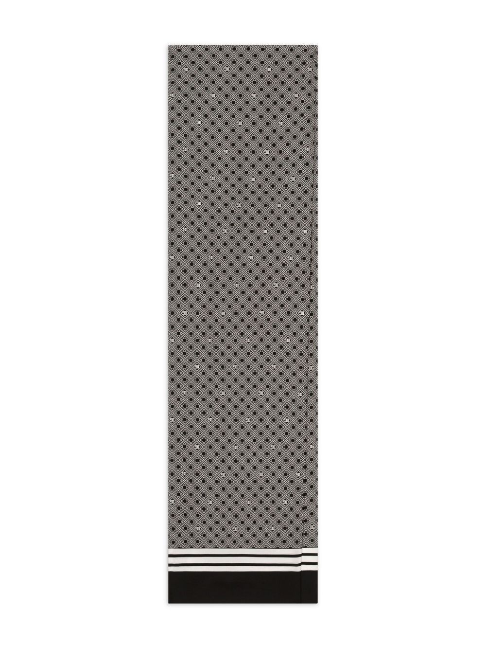 patterned silk scarf - 2