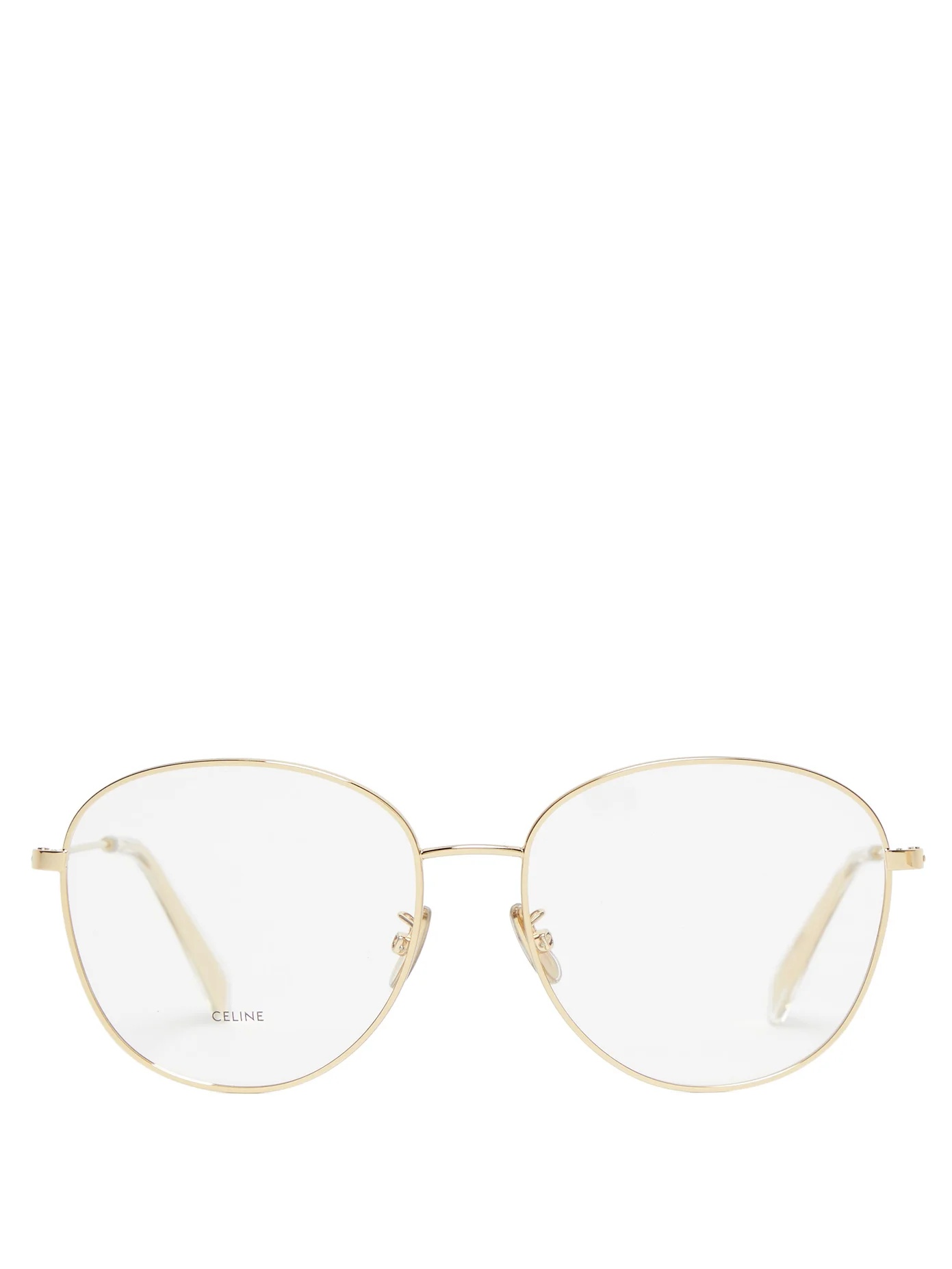 Oversized rounded metal glasses - 1