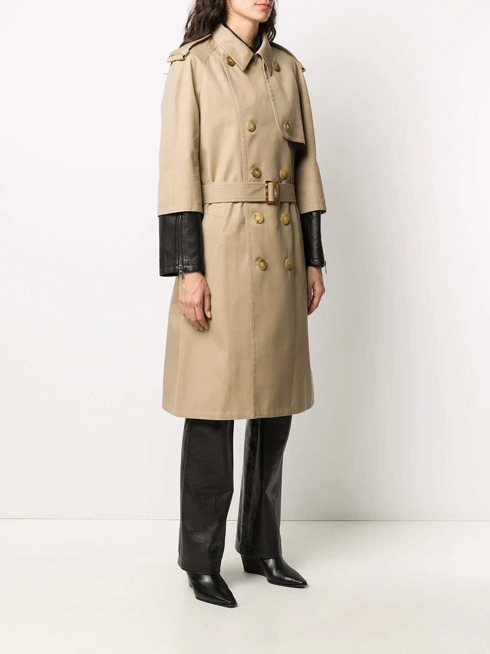 two-tone trench coat - 3