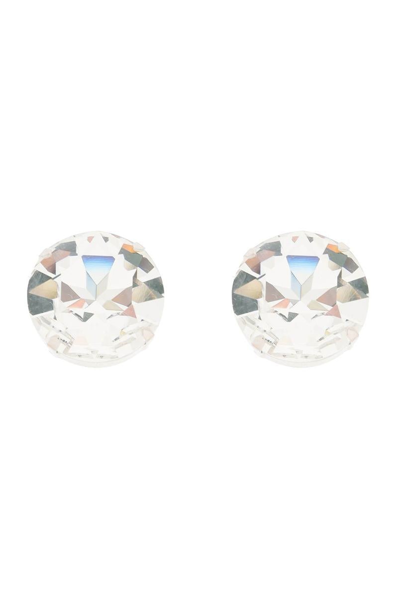 ALESSANDRA RICH LARGE CRYSTAL CLIP-ON EARRINGS - 2