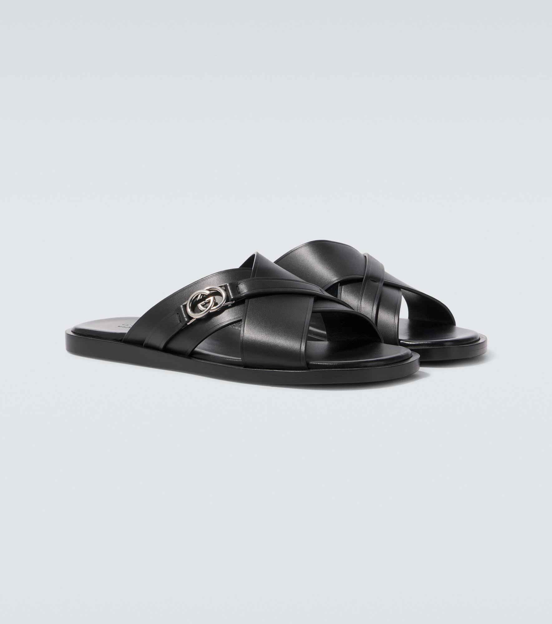 Leather slides - 5