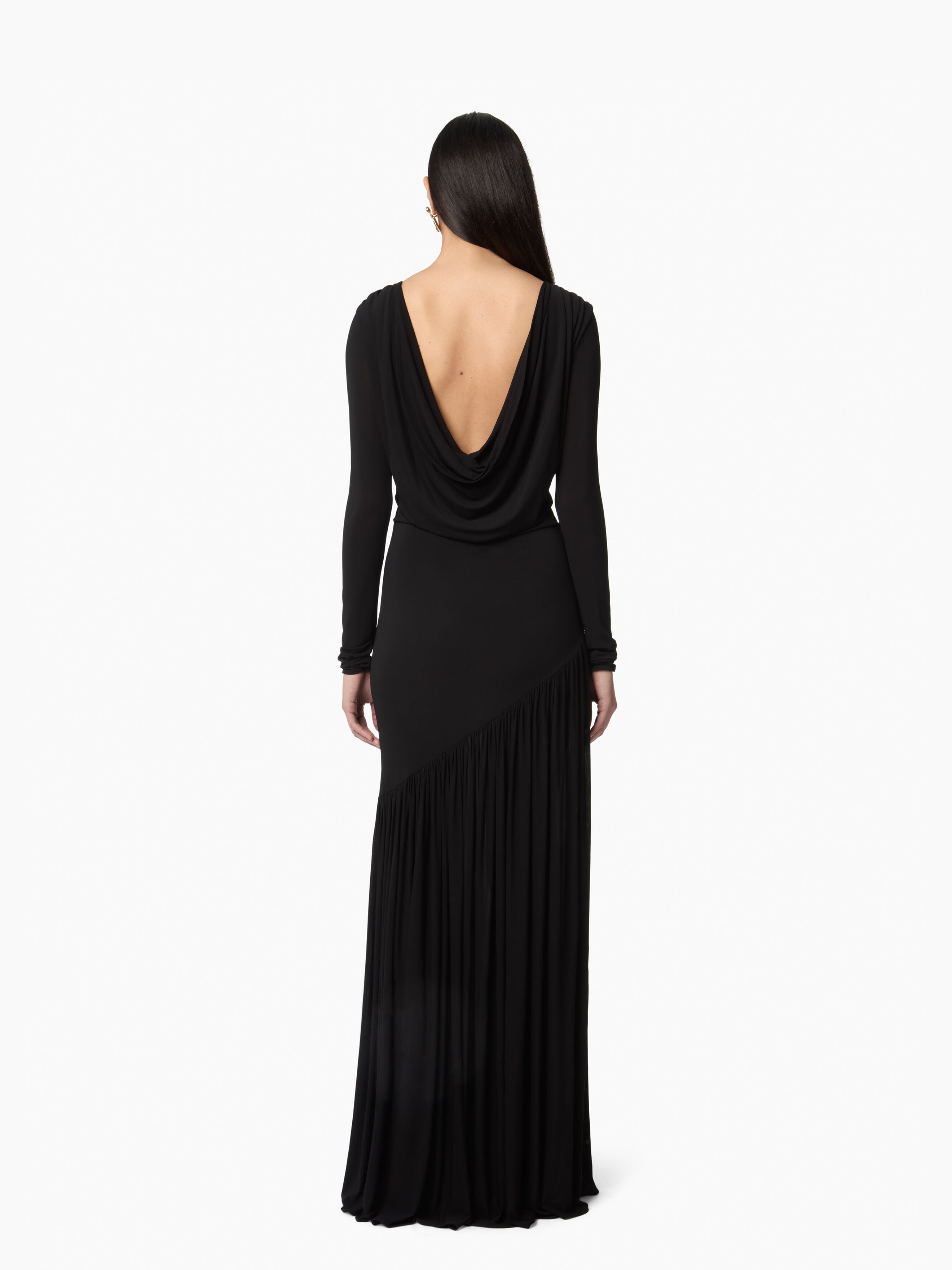 Long Fluid Jersey Dress - 4