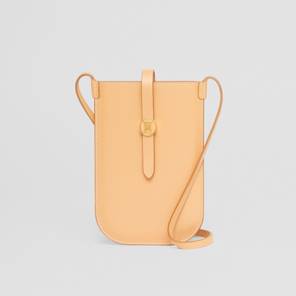Topstitched Leather Anne Phone Case with Strap - 1