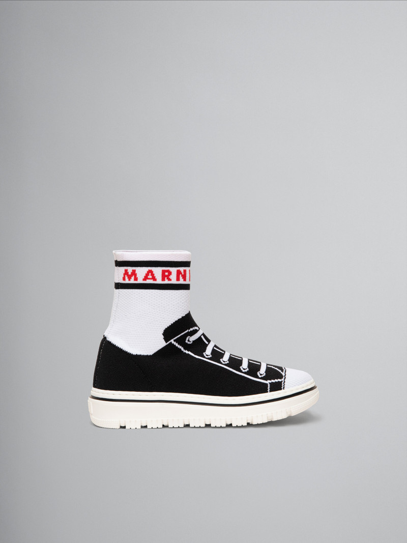 TROMPE L'ŒIL JACQUARD HIGH-TOP SNEAKER 1