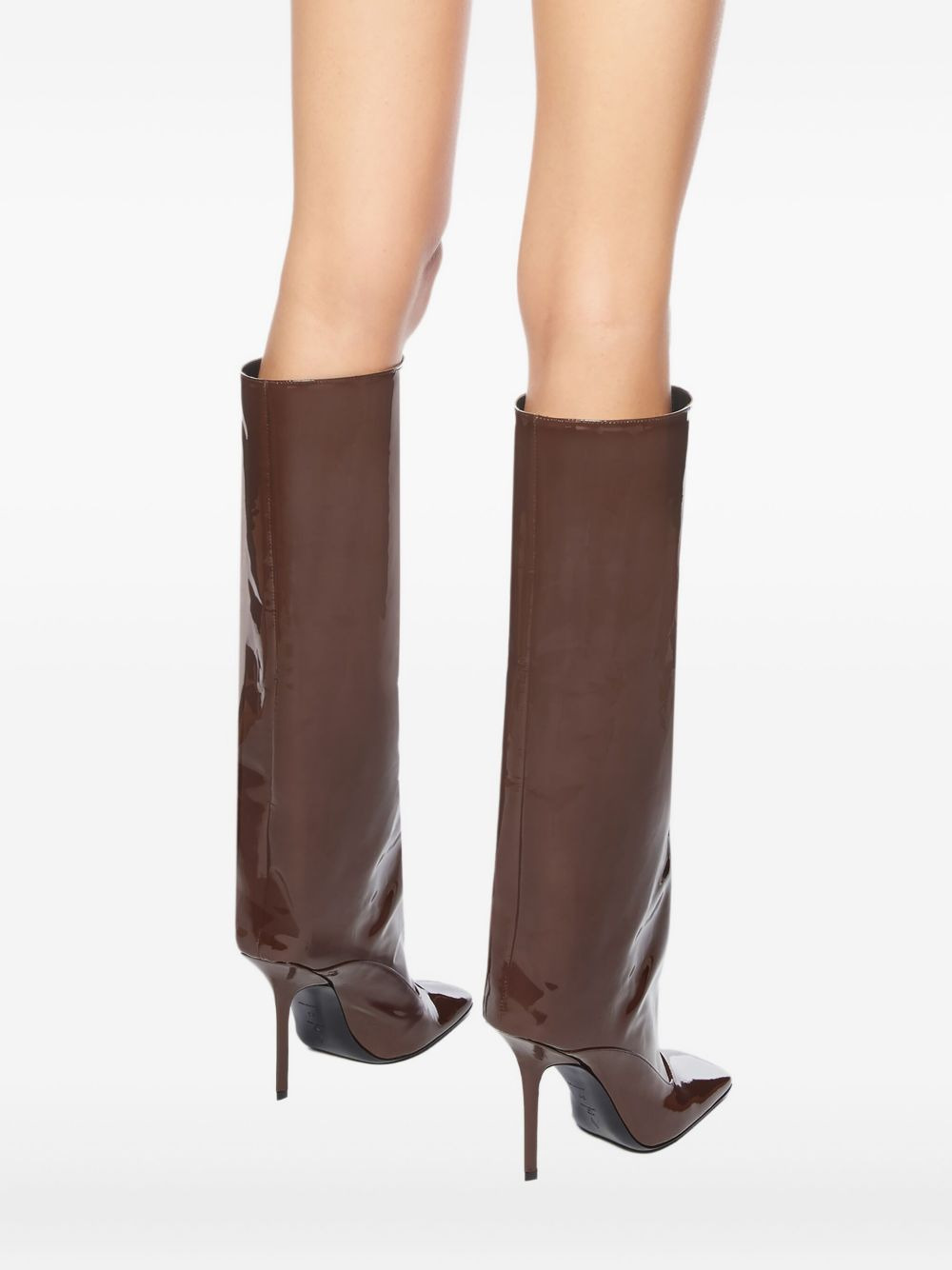 105mm Sienna patent-leather boots - 4