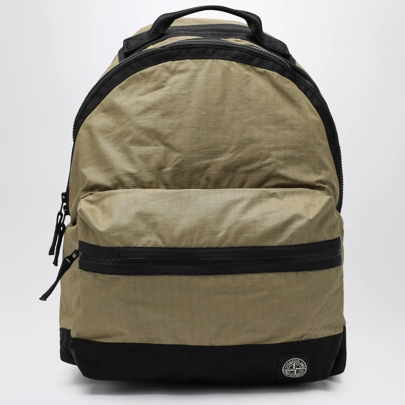 Military green cotton ripstop backpack - 1