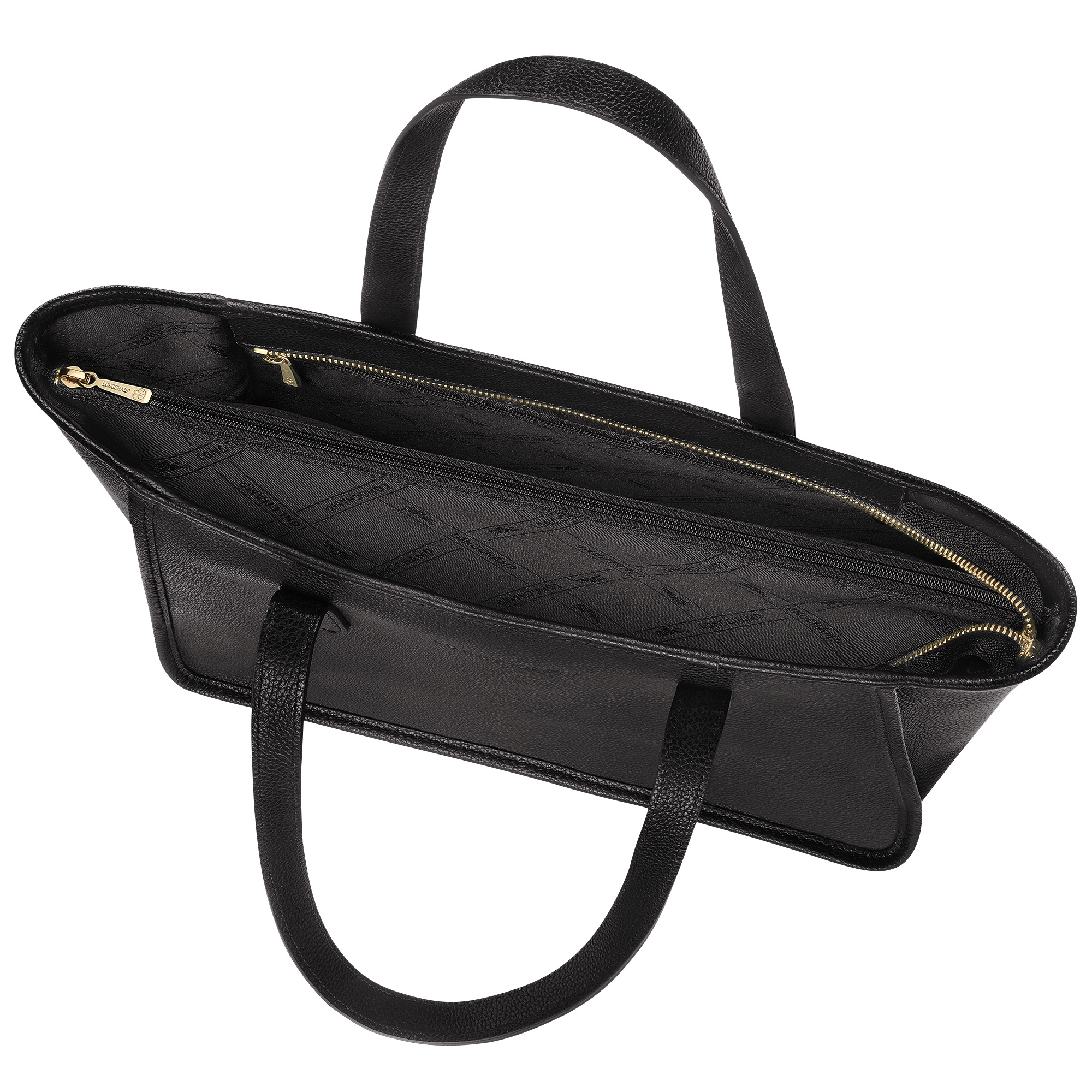 Le Foulonné L Tote bag Black - Leather - 4