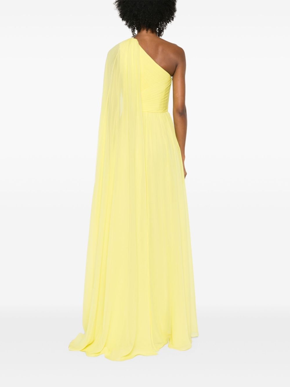 draped one-shoulder gown - 4