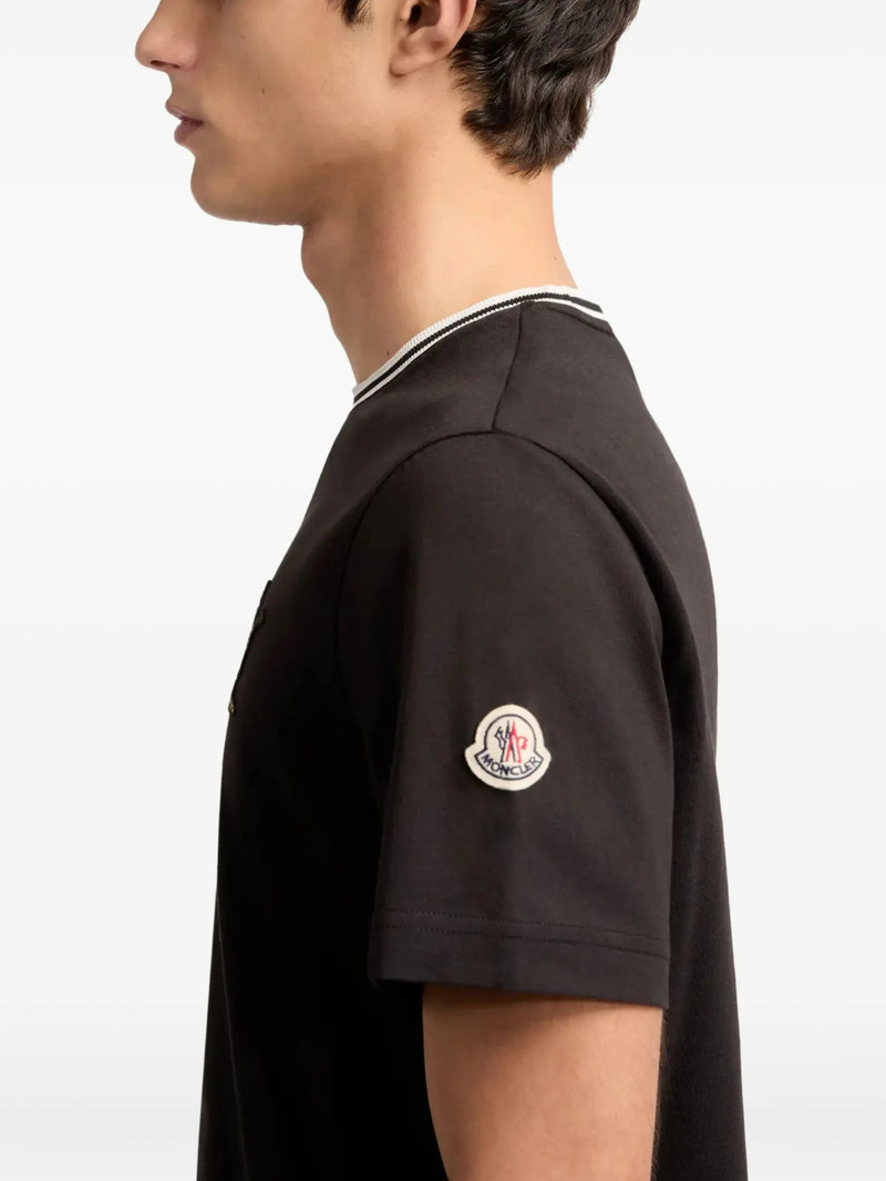 Moncler Striped-trim Detail-appliqué T-shirt 3
