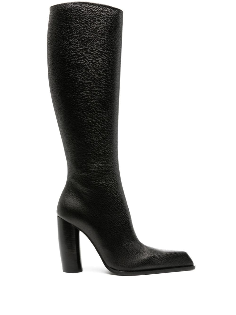 110mm pointed knee-high leather boot - 1