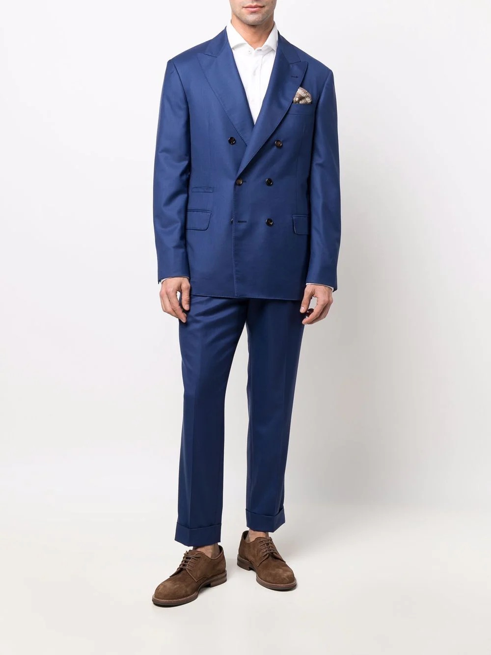 two-piece tailored double-breasted suit - 2