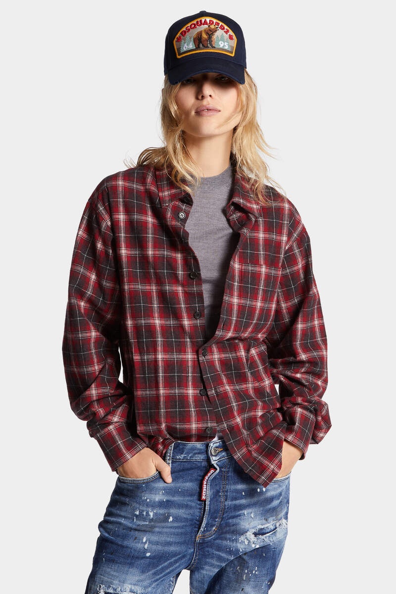 BOXY CHECKED SHIRT - 3