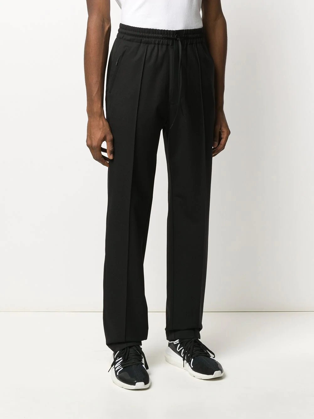 plain straight-leg trousers - 3