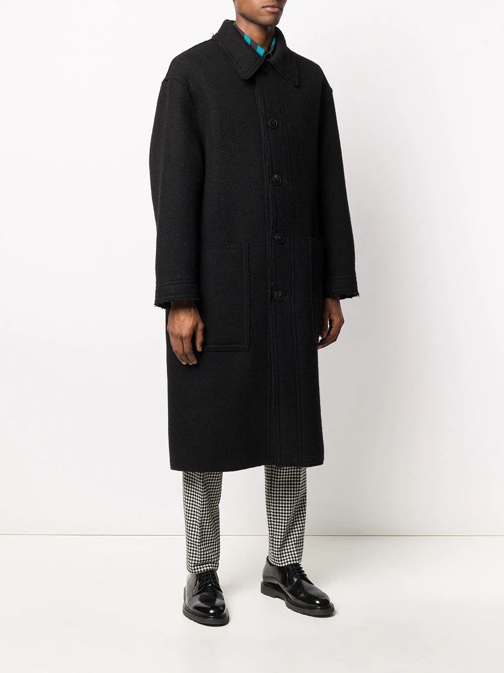 raw edge car coat - 3