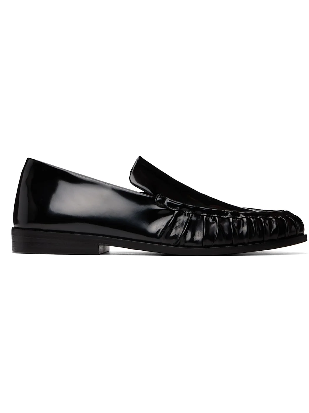 Black Leather Loafers - 1