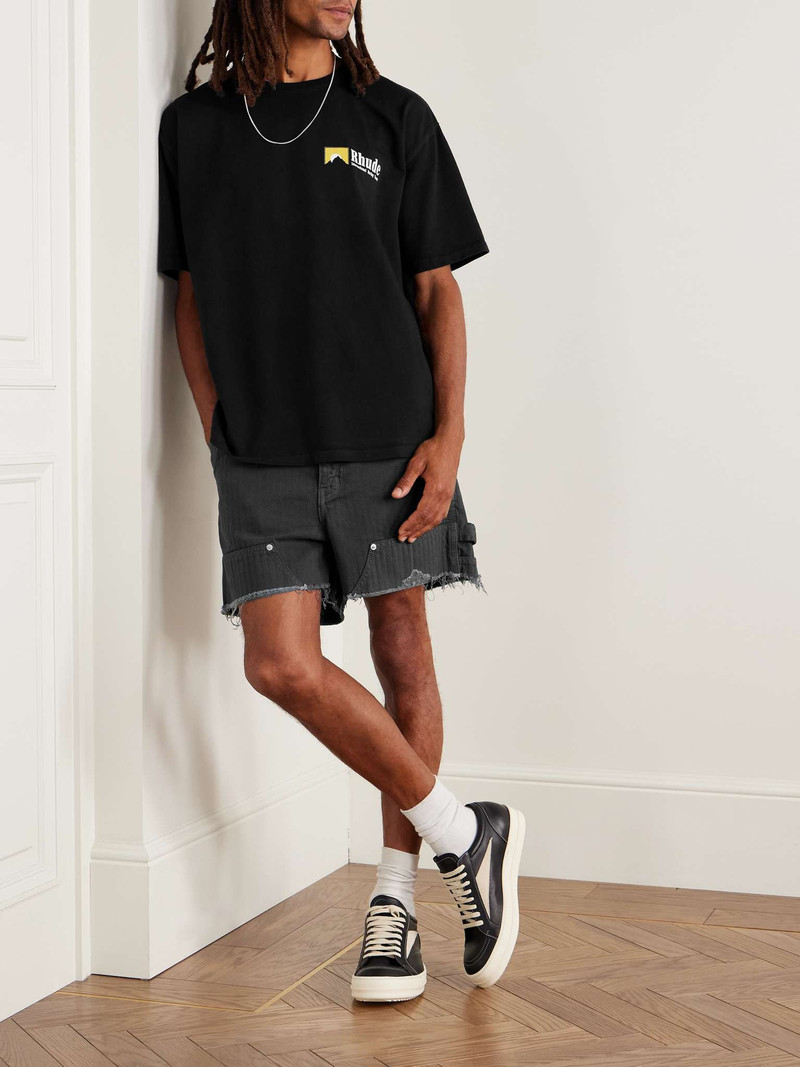 Rhude International Racing Logo-Print Cotton-Jersey T-Shirt outlook