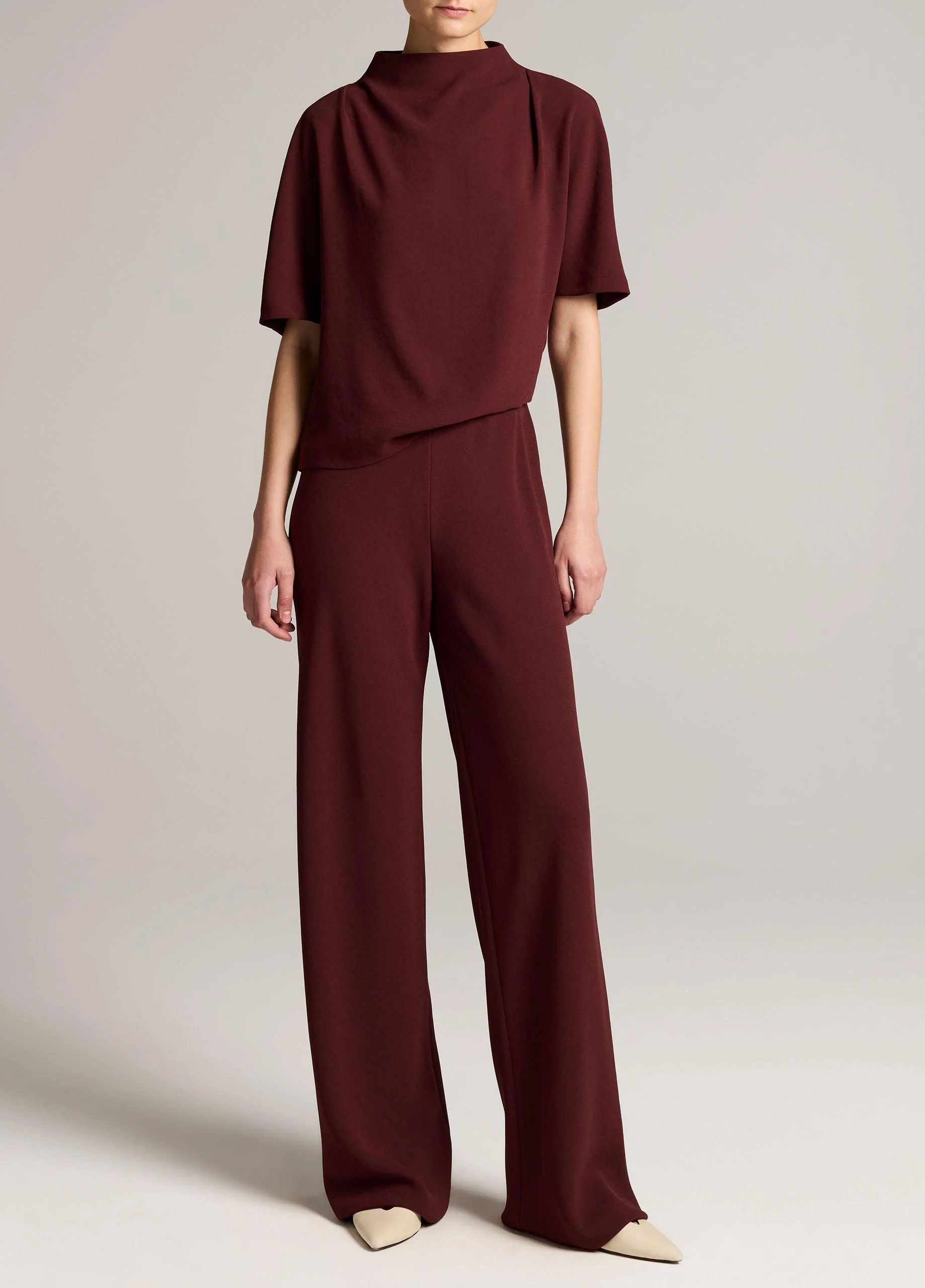 Colette High-Rise Crepe Bias Pant - 1