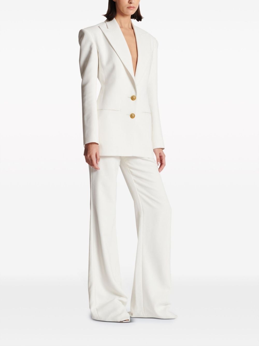 2-Button single-breasted crepe blazer - 3